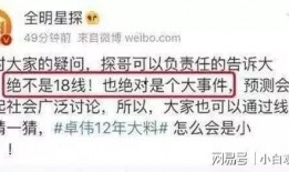 卓伟月底爆料最新消息